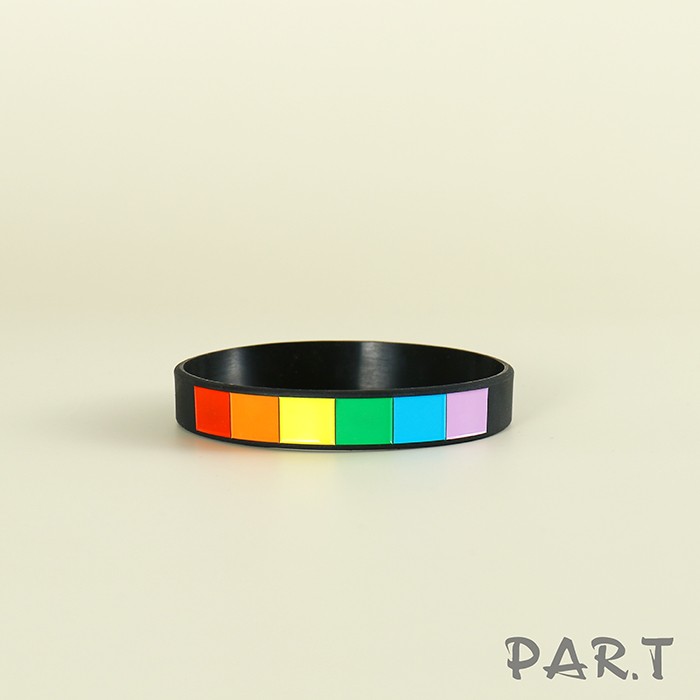 PAR.T | 六彩黑色矽膠手環