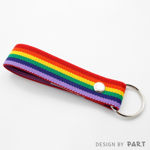 PAR.T | 彩虹商品-彈性鉚釘鑰匙圈