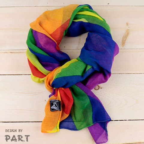 PAR.T | 彩虹商品-六色彩虹大圍巾
