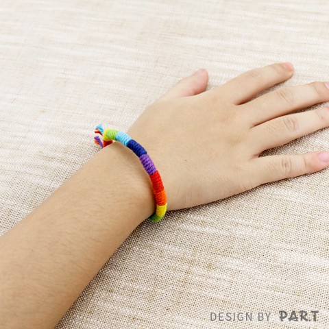 PAR.T | 彩虹商品-編織棉繩手環
