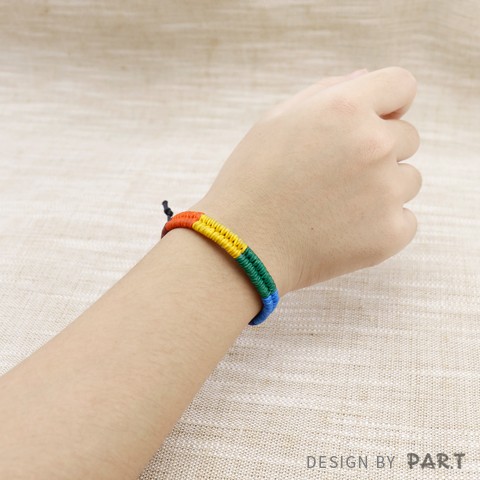PAR.T | 彩虹商品-編織蠟繩手環