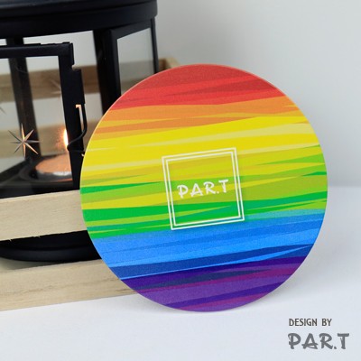 PAR.T | 彩虹商品-吸水防滑杯墊(調色盤)