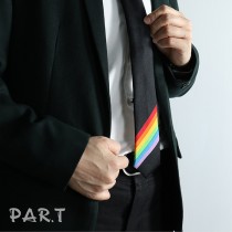 PAR.T | 斜邊彩虹領帶