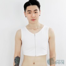 BOOM｜台灣代理香港品牌/平價舒適有型/前拉式半身束胸內衣(白)